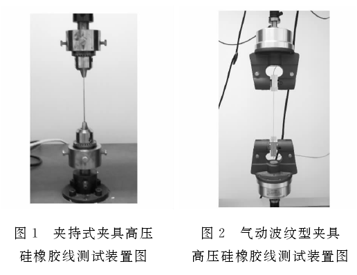 氣動波紋型夾具高壓硅橡膠線測試裝置圖