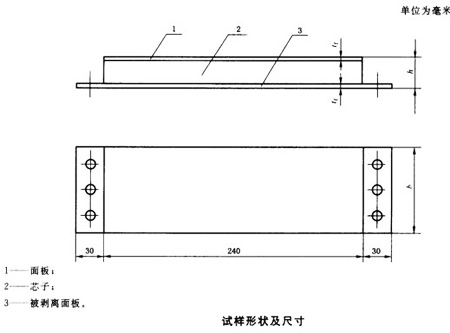 試樣形狀及尺寸示意圖